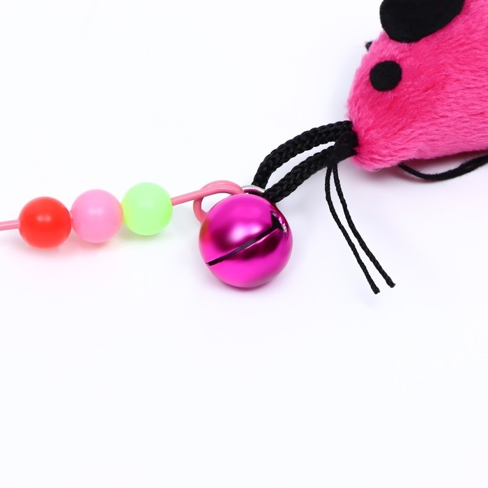 Дразнилка-удочка  Дразнилка-удочка "Мышка", со стальной проволокой, 110 см