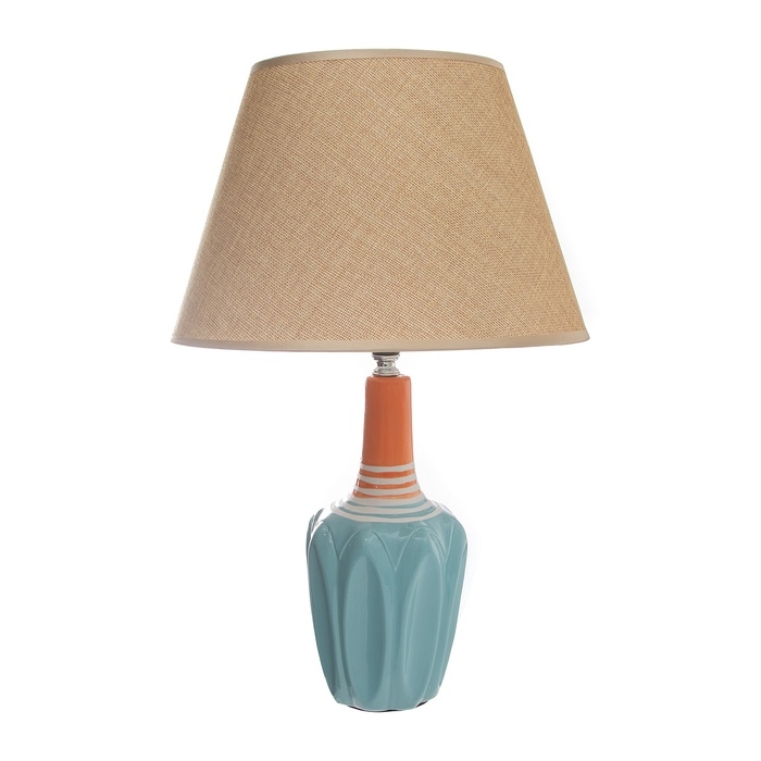 Настольная лампа с абажуром RISALUX «Аззуро», Е27, 40 Вт, 30×30×45 см Настольная лампа с абажуром RISALUX «Аззуро», Е27, 40 Вт, 30×30×45 см
