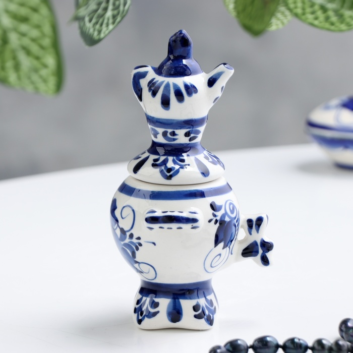 Сувенир «Самовар», гжель Сувенир «Самовар», гжель