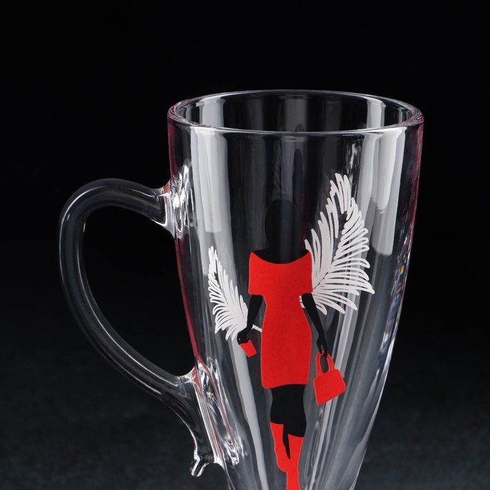 Кружка стеклянная «Мисс», для чая/кофе, 250 мл, МИКС Кружка стеклянная «Мисс», для чая/кофе, 250 мл, МИКС