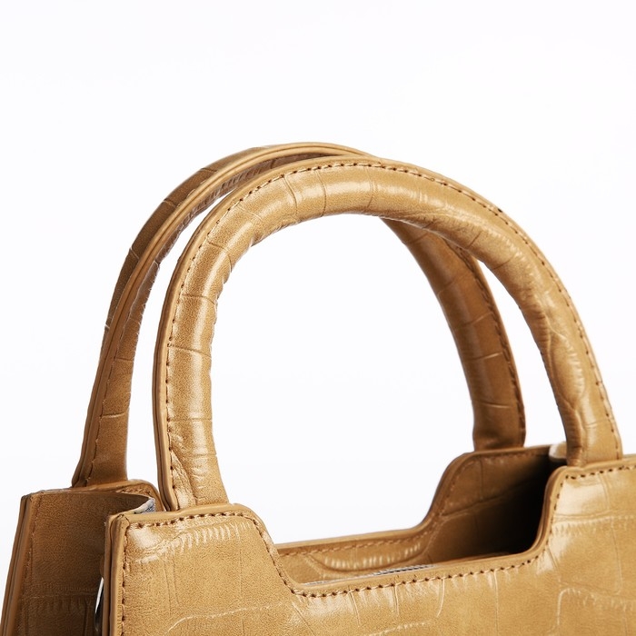 Сумка женская тоут на молнии, цвет бежевый Сумка женская тоут на молнии, цвет бежевый