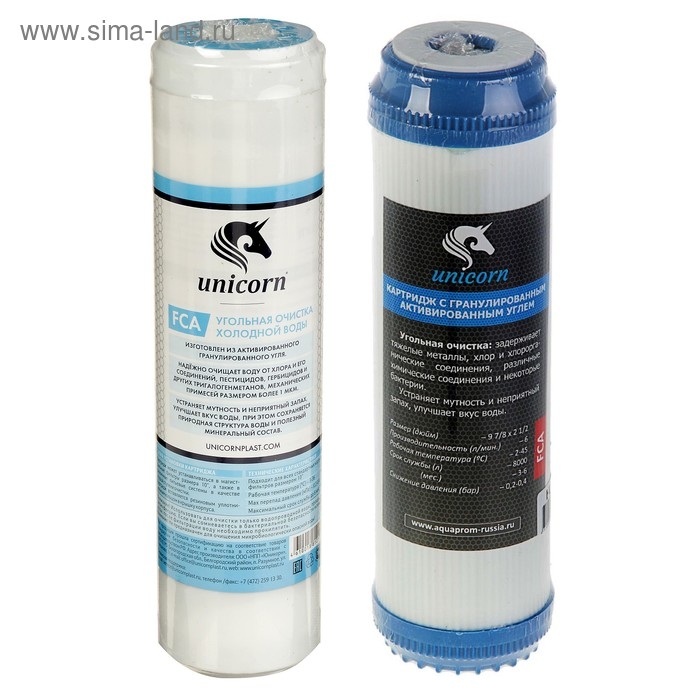 Картридж Unicorn FCA 10 Картридж Unicorn FCA 10"SL, активированный уголь, устраняет примеси хлора