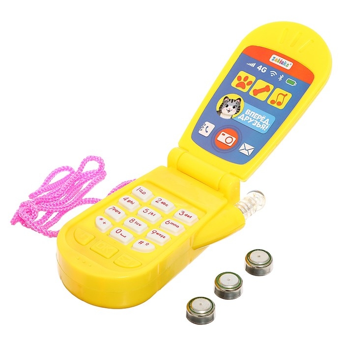 Музыкальный телефон «Друзья», звуковые эффекты, работает от батареек, МИКС Музыкальный телефон «Друзья», звуковые эффекты, работает от батареек, МИКС