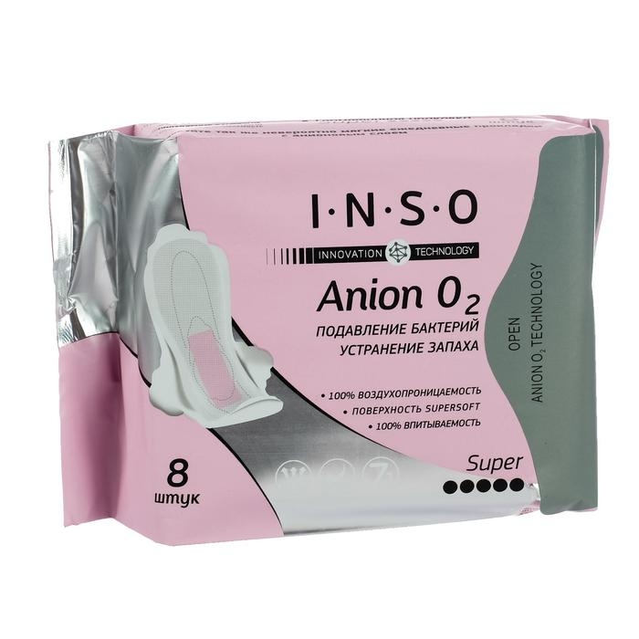 Прокладки гигиенические Inso Anion O2 Super, 8 шт. Прокладки гигиенические Inso Anion O2 Super, 8 шт.