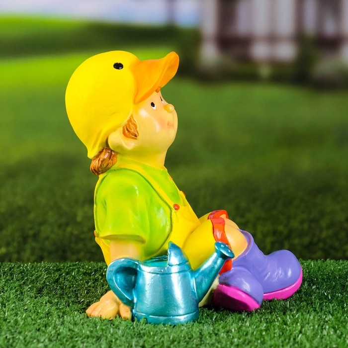 Садовая фигура Садовая фигура "Мальчик в кепке-уточке" 16x17x19см