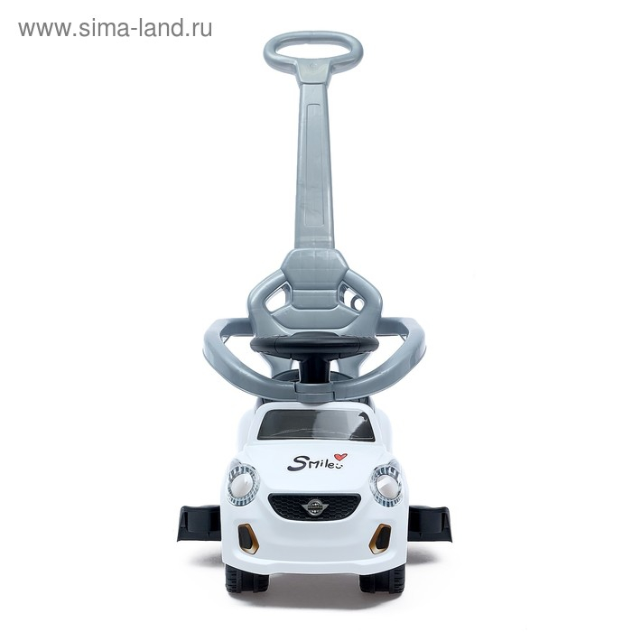 Толокар-каталка «Тачка», с родительской ручкой, цвет белый Толокар-каталка «Тачка», с родительской ручкой, цвет белый