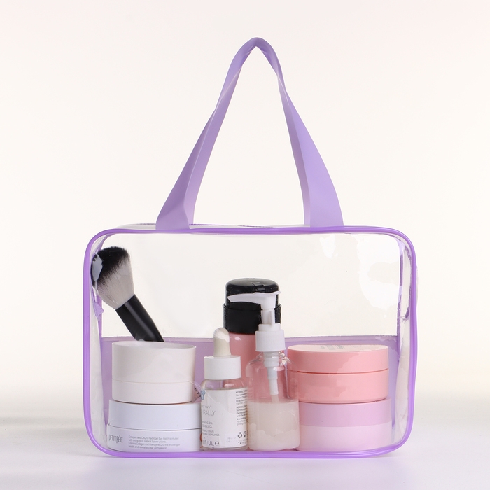 Косметичка на молнии, цвет сиреневый Косметичка на молнии, цвет сиреневый