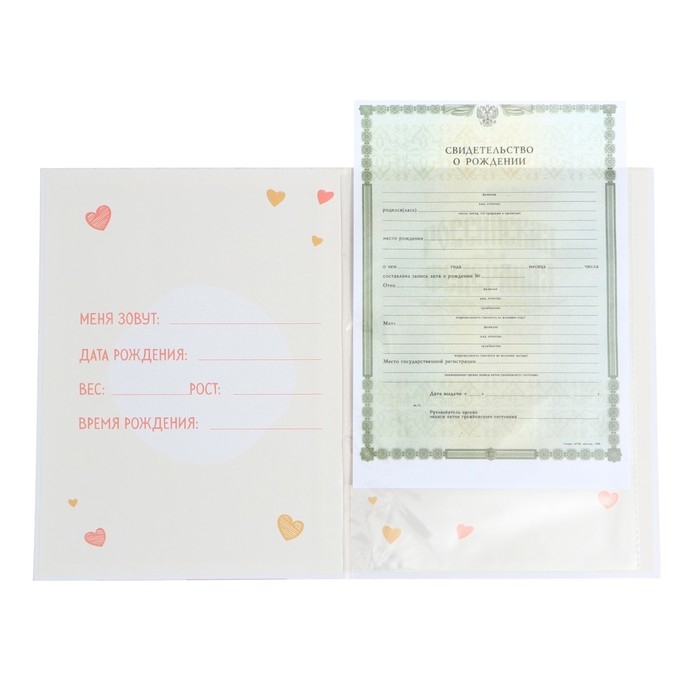 Папка для свидетельства о рождении «Медвежонок», 23,5 х 31,5 см. Папка для свидетельства о рождении «Медвежонок», 23,5 х 31,5 см.