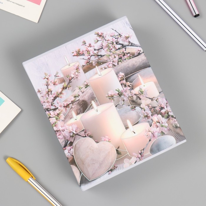 Фотоальбом на 40 фото 10х15 см "Свечи и цветы. Романтика" в коробке МИКС 4,7х14х17 см