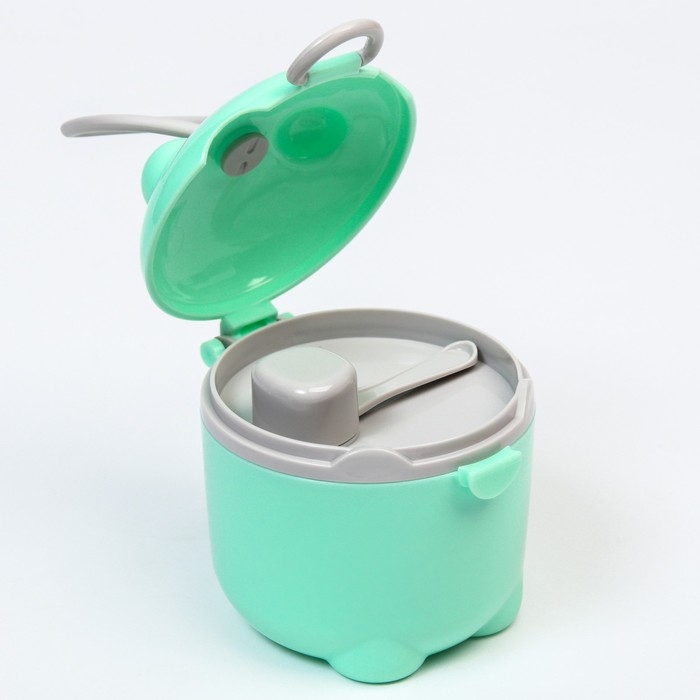 Контейнер для детского питания Мишка 2, 250 мл, цвет бирюзовый Контейнер для детского питания Мишка 2, 250 мл, цвет бирюзовый