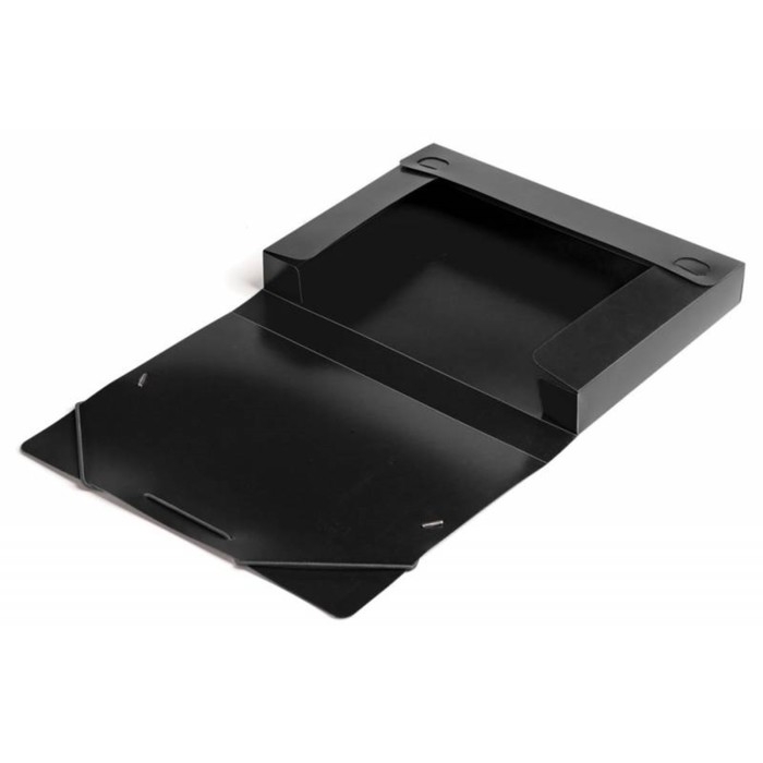 Папка-короб на резинке А4, 700 мкм, корешок 40 мм, Calligrata, пластик, чёрная, до 300 листов Папка-короб на резинке А4, 700 мкм, корешок 40 мм, Calligrata, пластик, чёрная, до 300 листов