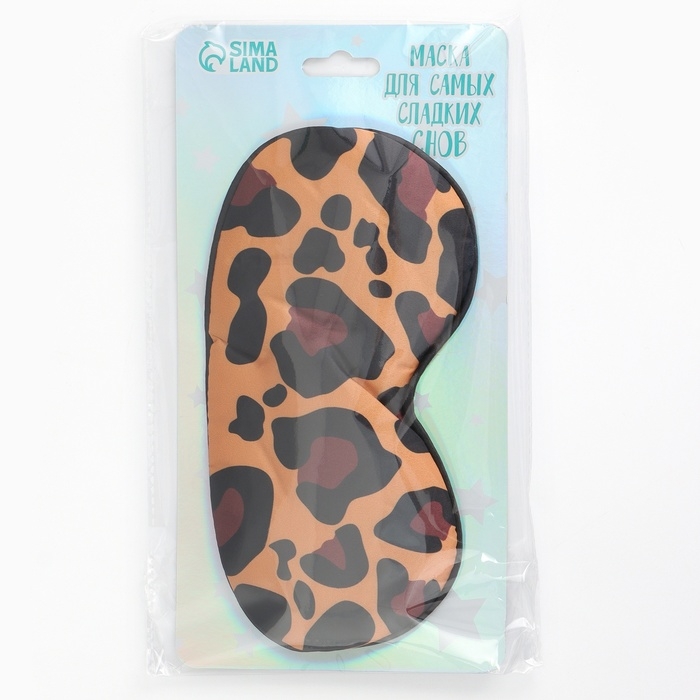 Маска шелковая для сна «Лео», 20 х 9 см, цвет коричневый Маска шелковая для сна «Лео», 20 х 9 см, цвет коричневый