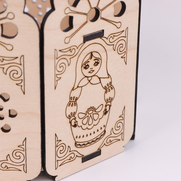 Шкатулка-конфетница  Шкатулка-конфетница "Матрешки", 15х15х11 см