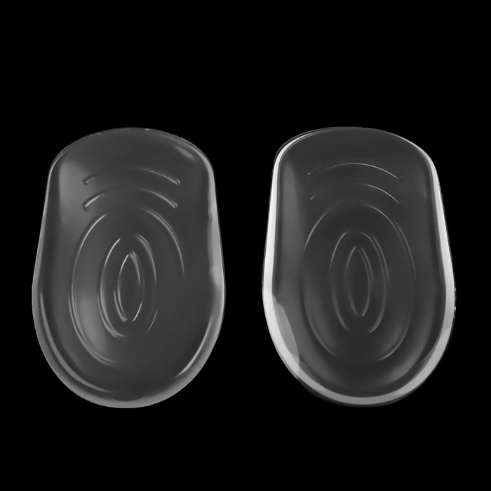 Подпяточники для обуви, с протектором, на клеевой основе, силиконовые, 8,7 × 5,7 см, пара, цвет прозрачный