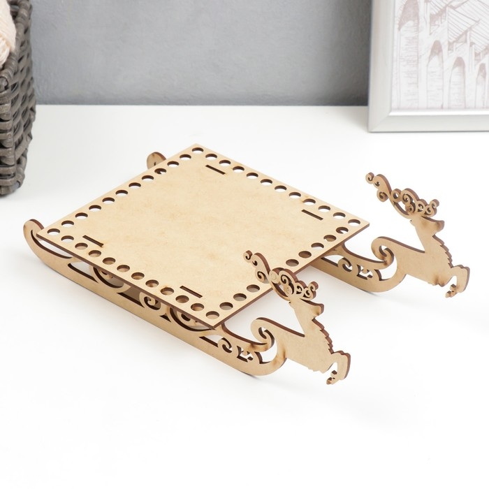 Заготовка для вязания Заготовка для вязания "Сани. Вид 1" набор 3 детали, донышко 15х15 см