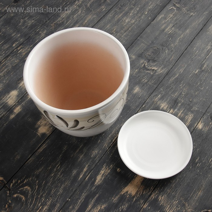 Горшок цветочный Лотос Белый 2,5 л Горшок цветочный Лотос Белый 2,5 л