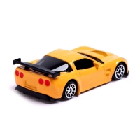 Машина металлическая CHEVROLET CORVETTE C6-R, 1:64, цвет жёлтый