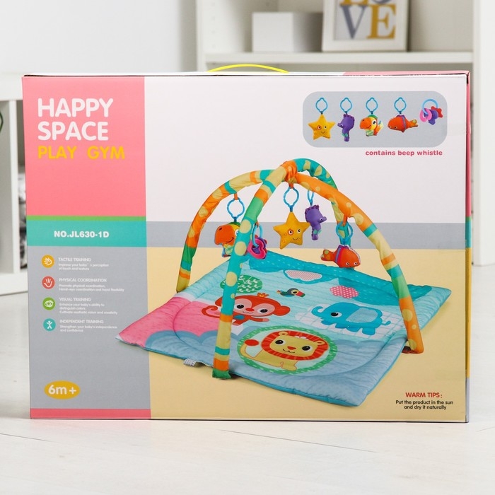 Развивающий коврик с дугами «Друзья Африки», 84х84 см. Развивающий коврик с дугами «Друзья Африки», 84х84 см.