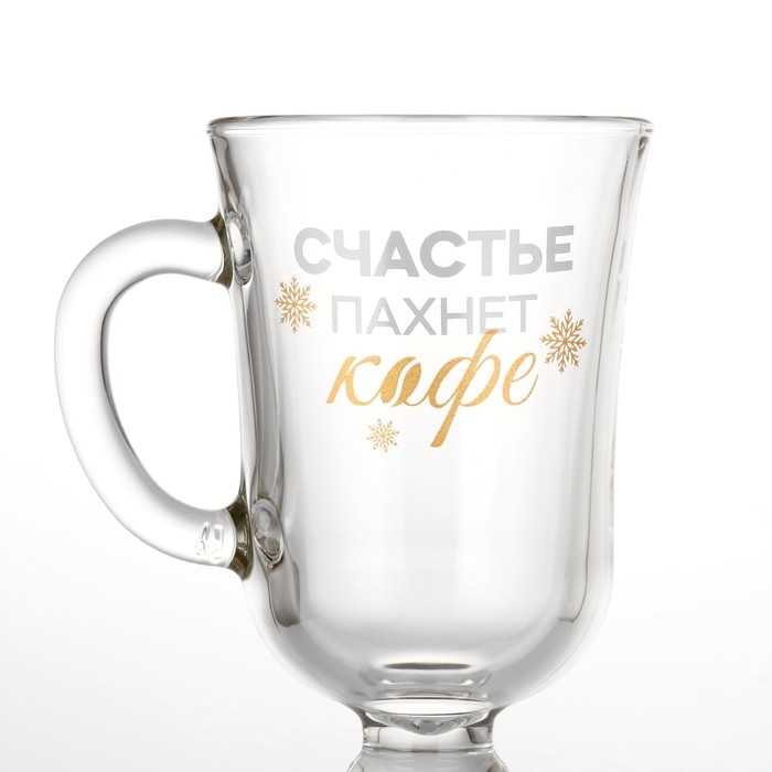 Бокал айриш новогодний «Счастье пахнет кофе», на Новый год, 250 мл Бокал айриш новогодний «Счастье пахнет кофе», на Новый год, 250 мл