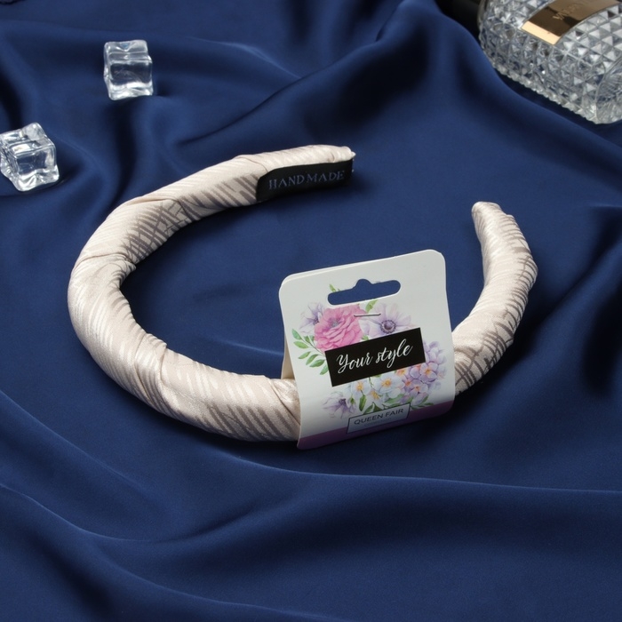 Ободок для волос Ободок для волос "Бетти" 1,5 см, бежевый