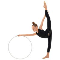 Обруч для художественной гимнастики Grace Dance, профессиональный, d=65 см, цвет белый