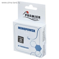 Леска PREMIER fishing MONOPOWER ICE, диаметр 0.08 мм, тест 1 кг, 30 м, нейлон, прозрачная