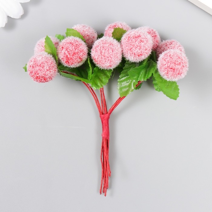 Тычинки для цветов Тычинки для цветов "Шарик мохнатый красный" d=1,5-2 см 1 букет=10 шт 10 см