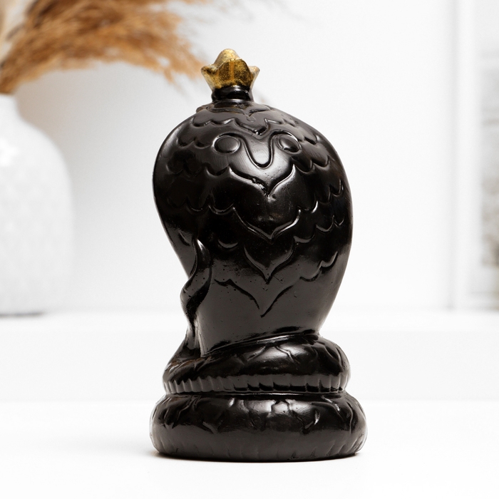 Новый год. Символ 2025. Фигура Новый год. Символ 2025. Фигура "Змея с короной" черный, 8 х 16,5 см