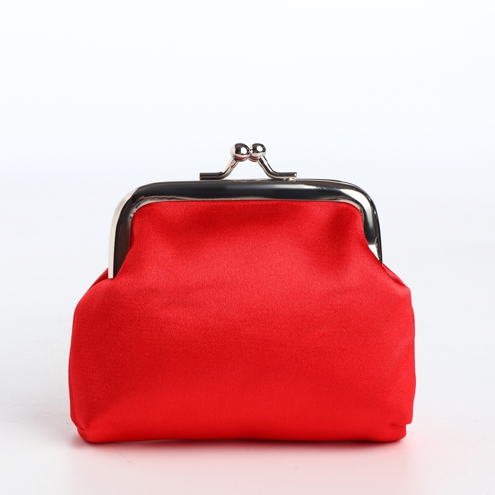 Кошелёк женский на фермуаре, цвет красный