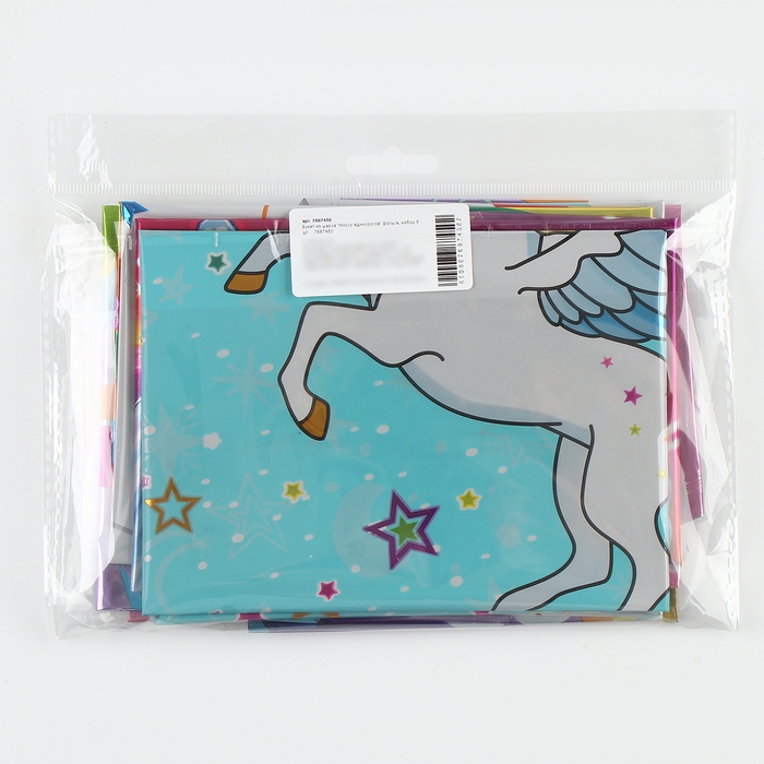 Шары фольгированные 18 Шары фольгированные 18" «Много единорогов», фольга, набор 5 шт. МИКС