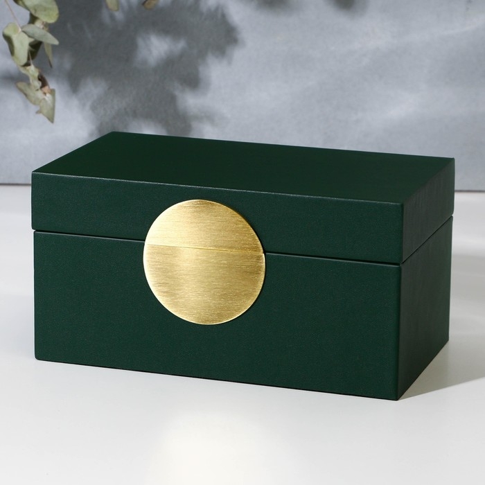 Шкатулка для украшений «Изумруд» экокожа, набор 2 шт. Шкатулка для украшений «Изумруд» экокожа, набор 2 шт.