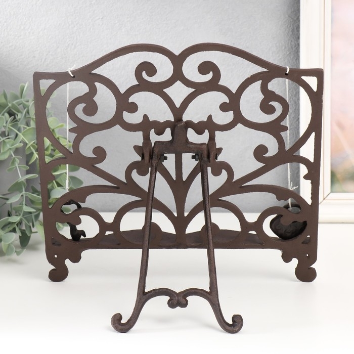 Сувенир чугун подставка  Сувенир чугун подставка "Ажурная ковка" 4,5х27х29,5 см