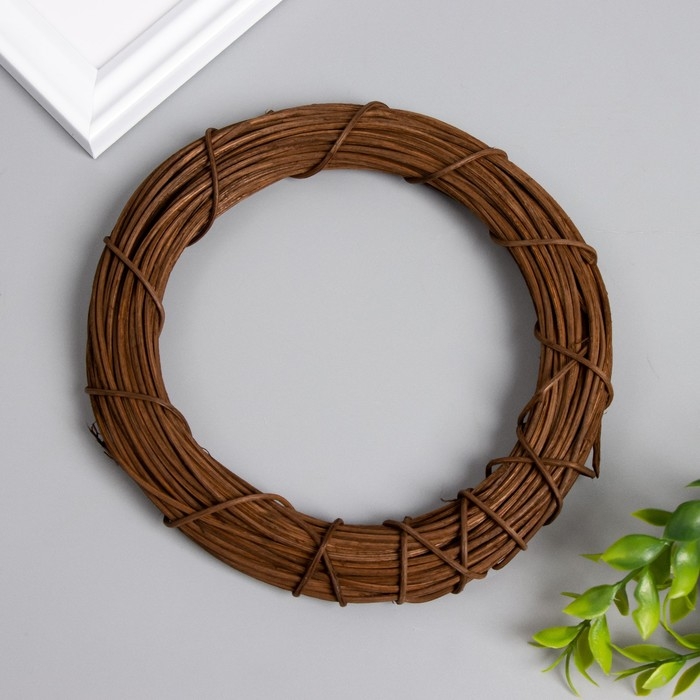 Кольцо ротанг для изготовления ловца снов Кольцо ротанг для изготовления ловца снов "Тёмно-коричневый" d=15 см