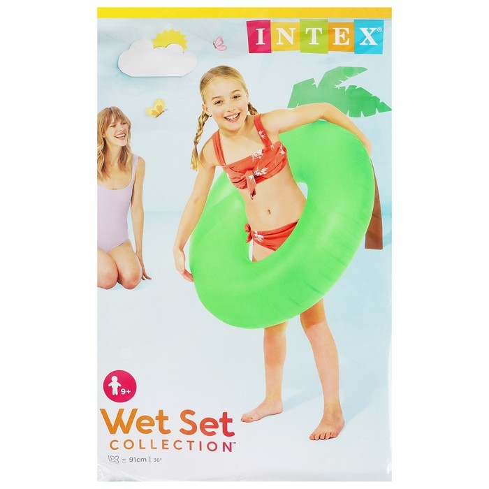 Круг для плавания «Неон», d=91см, от 9 лет, цвет МИКС, 59262NP INTEX Круг для плавания «Неон», d=91см, от 9 лет, цвет МИКС, 59262NP INTEX