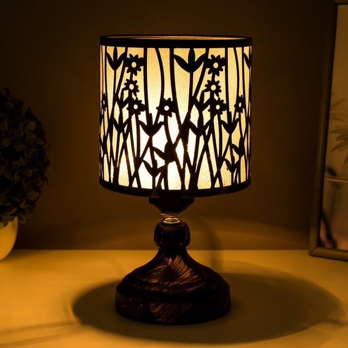 Настольная лампа Настольная лампа "Алми" Е27 черный 14х14х27 см RISALUX