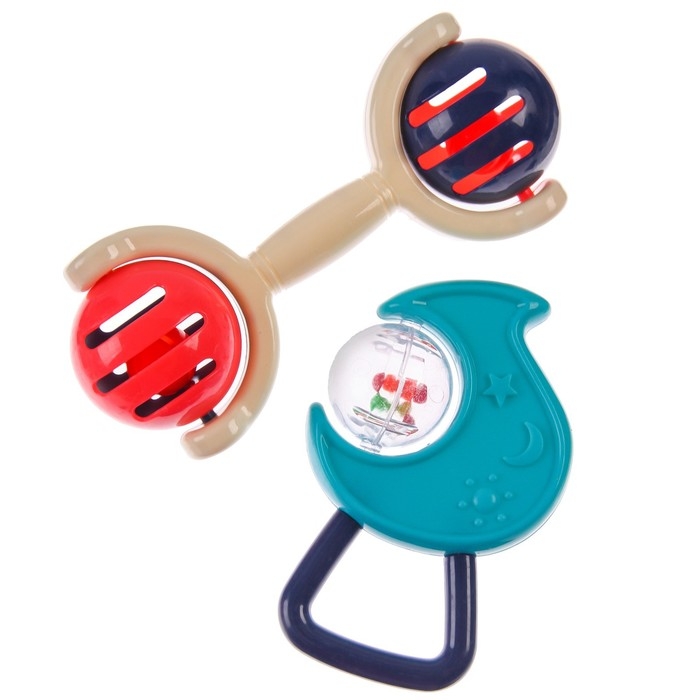 Набор погремушек - прорезывателей «Растем вместе», 8 шт., цвет МИКС, Крошка Я Набор погремушек - прорезывателей «Растем вместе», 8 шт., цвет МИКС, Крошка Я