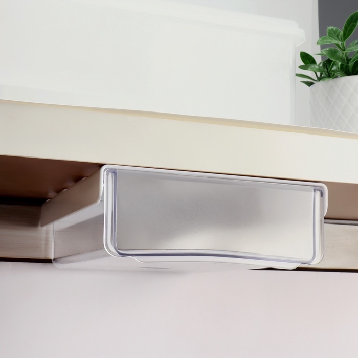 Органайзер для хранения, навесной, 1 секция, с клеевой основой, 20 × 17 × 6 см, цвет белый/прозрачный Органайзер для хранения, навесной, 1 секция, с клеевой основой, 20 × 17 × 6 см, цвет белый/прозрачный