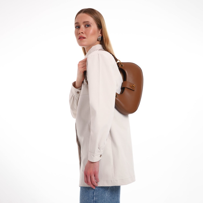 Сумка женская багет на молнии TEXTURA, средний размер, цвет коричневый Сумка женская багет на молнии TEXTURA, средний размер, цвет коричневый