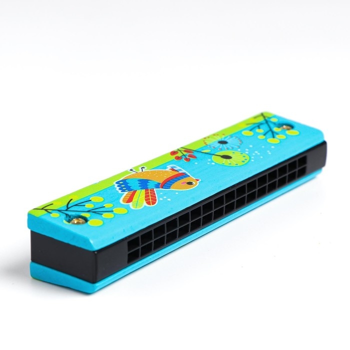 Губная гармошка «Курочка», размер 2×13×3 см, цвет бирюзовый Губная гармошка «Курочка», размер 2×13×3 см, цвет бирюзовый