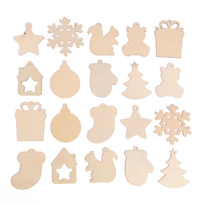 Набор для творчества «Новогодний подарок», 20 основ под раскраску Набор для творчества «Новогодний подарок», 20 основ под раскраску