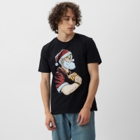 Футболка мужская KAFTAN Santa, черный, р. 2XL