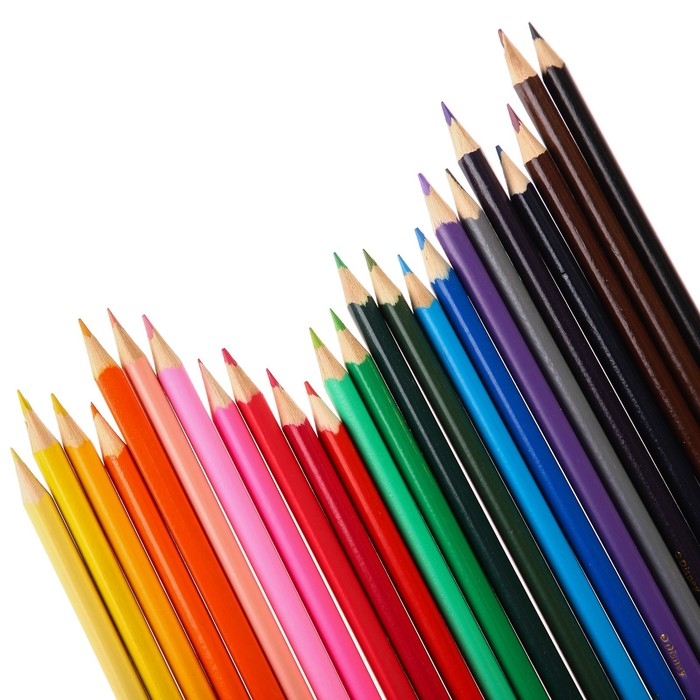 Цветные карандаши, 24 цвета, Минни Маус и Единорог Цветные карандаши, 24 цвета, Минни Маус и Единорог