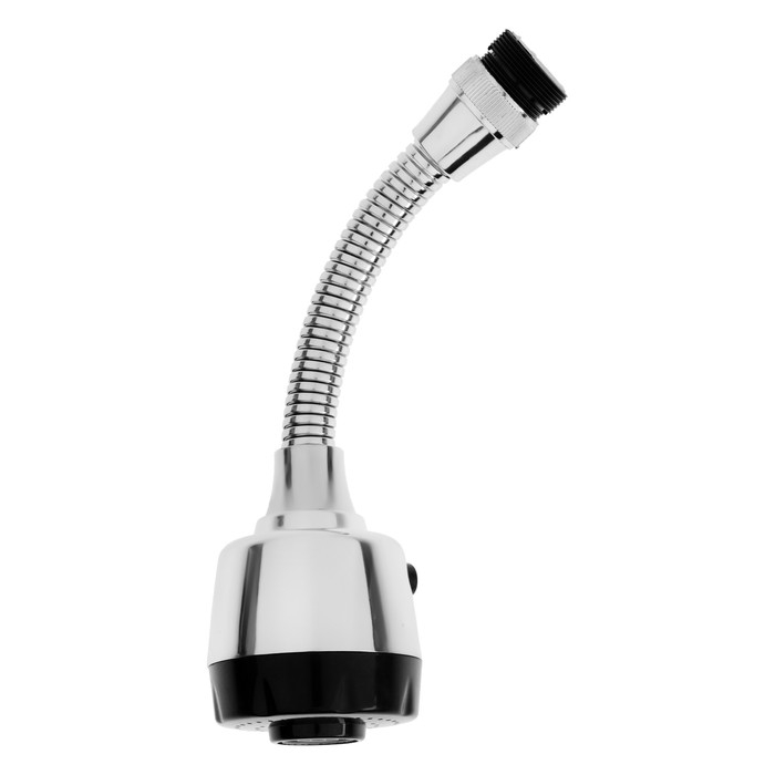 Аэратор ZEIN, регулировка потока, на гибком шланге, 170 мм, 2 режима, пластик, хром/черный Аэратор ZEIN, регулировка потока, на гибком шланге, 170 мм, 2 режима, пластик, хром/черный
