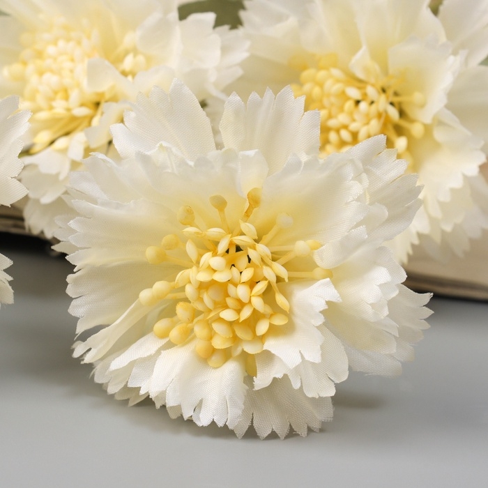 Цветы искусственные Цветы искусственные "Гвоздика каспар галант" 58х7 см, белый