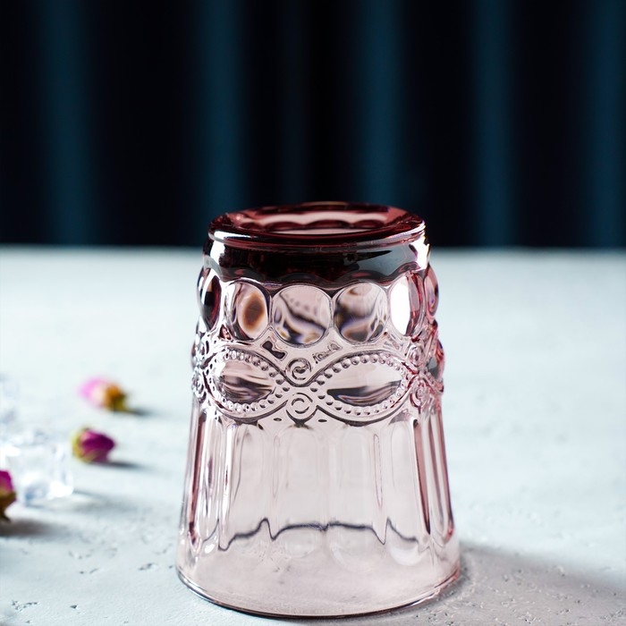 Стакан стеклянный Magistro «Ла-Манш», 220 мл, цвет розовый Стакан стеклянный Magistro «Ла-Манш», 220 мл, цвет розовый