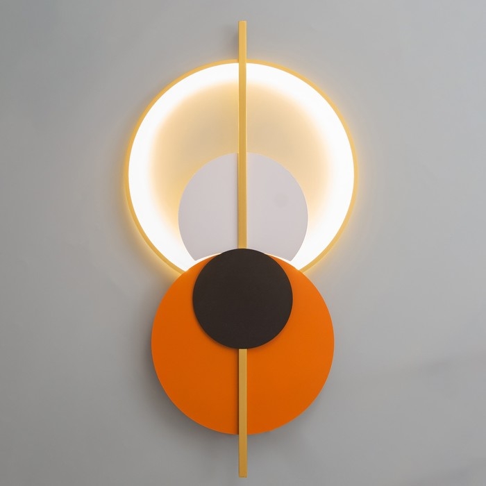 Бра "Алле" LED  18Вт 3000К оранжевый черный 88х5х45см