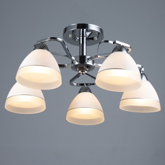 Люстра Люстра "Флёр" 5хЕ27 40Вт хром 57х57х25 см BayerLux