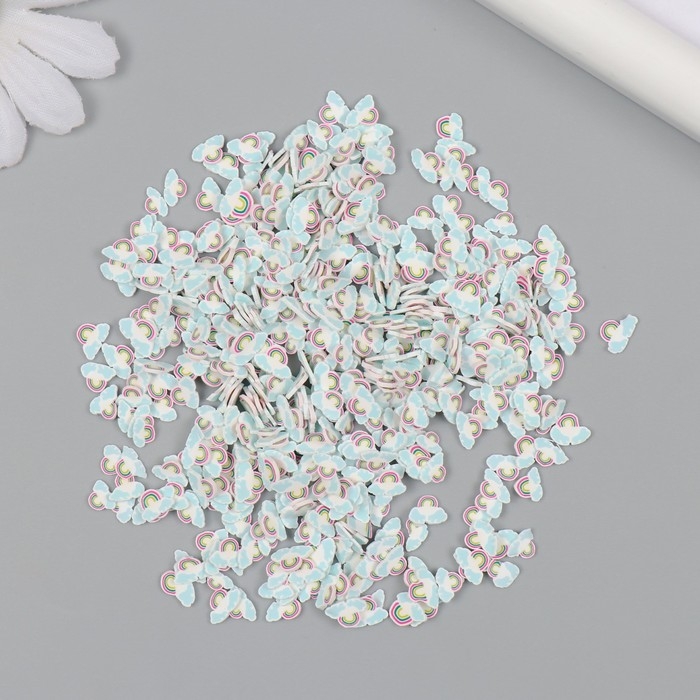 Декор для творчества пластик Декор для творчества пластик "Радуга в облаках" набор 20 гр 0,6х0,8 см