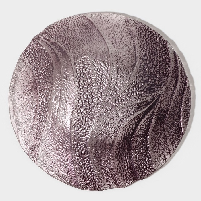 Тарелка стеклянная «Драхна», d=21 см, цвет бордовый Тарелка стеклянная «Драхна», d=21 см, цвет бордовый