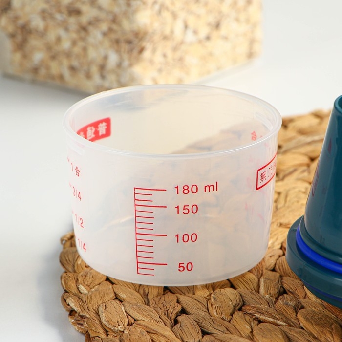 Контейнер пластиковый для хранения сыпучих продуктов с дозатором, 2 кг, 17×10,5×29 см, цвет прозрачный